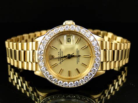 rolex women's gold and silver watch|pre owned women's Rolex watches.